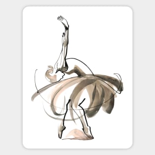 Ballerina Dancer Drawing Magnet